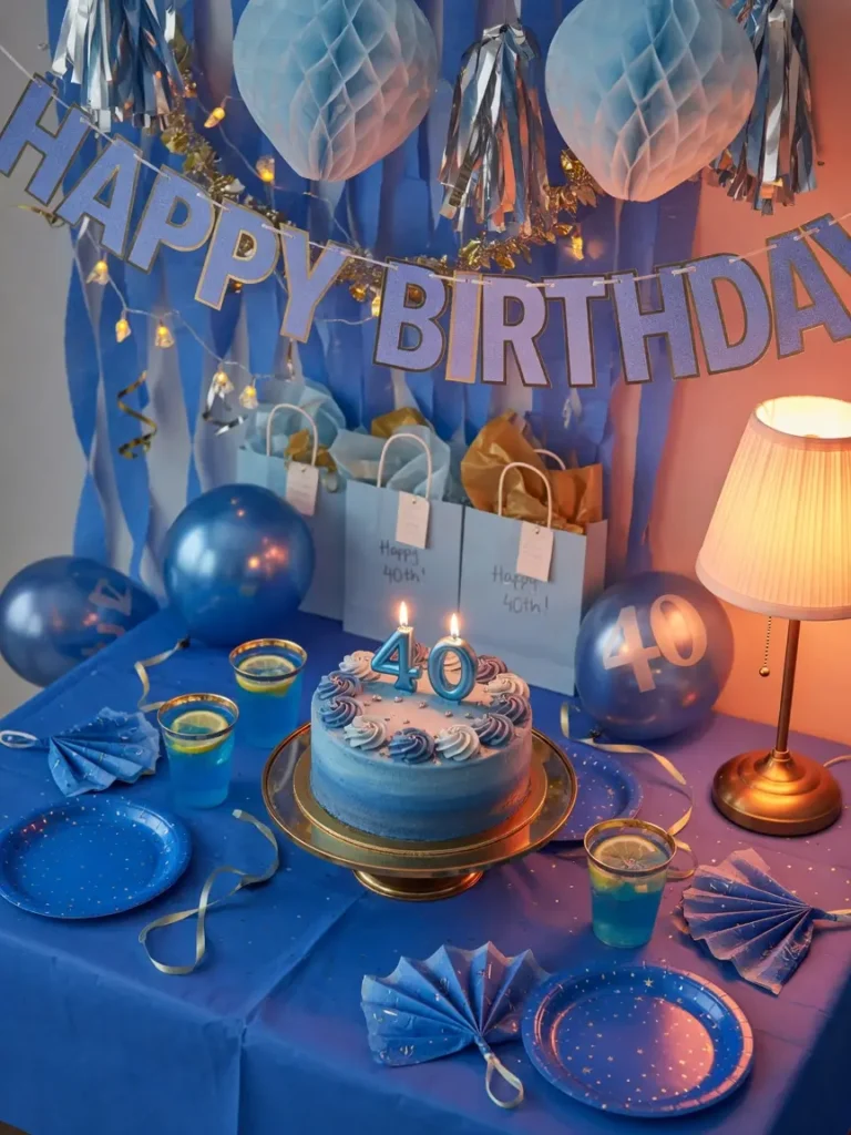 Blue Birthday Decoration