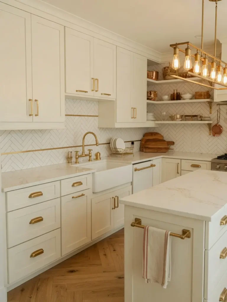 Warm White Kitchen Design