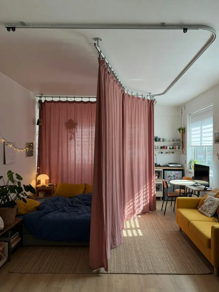 Studio Apartment Zoning Ideas Without Walls