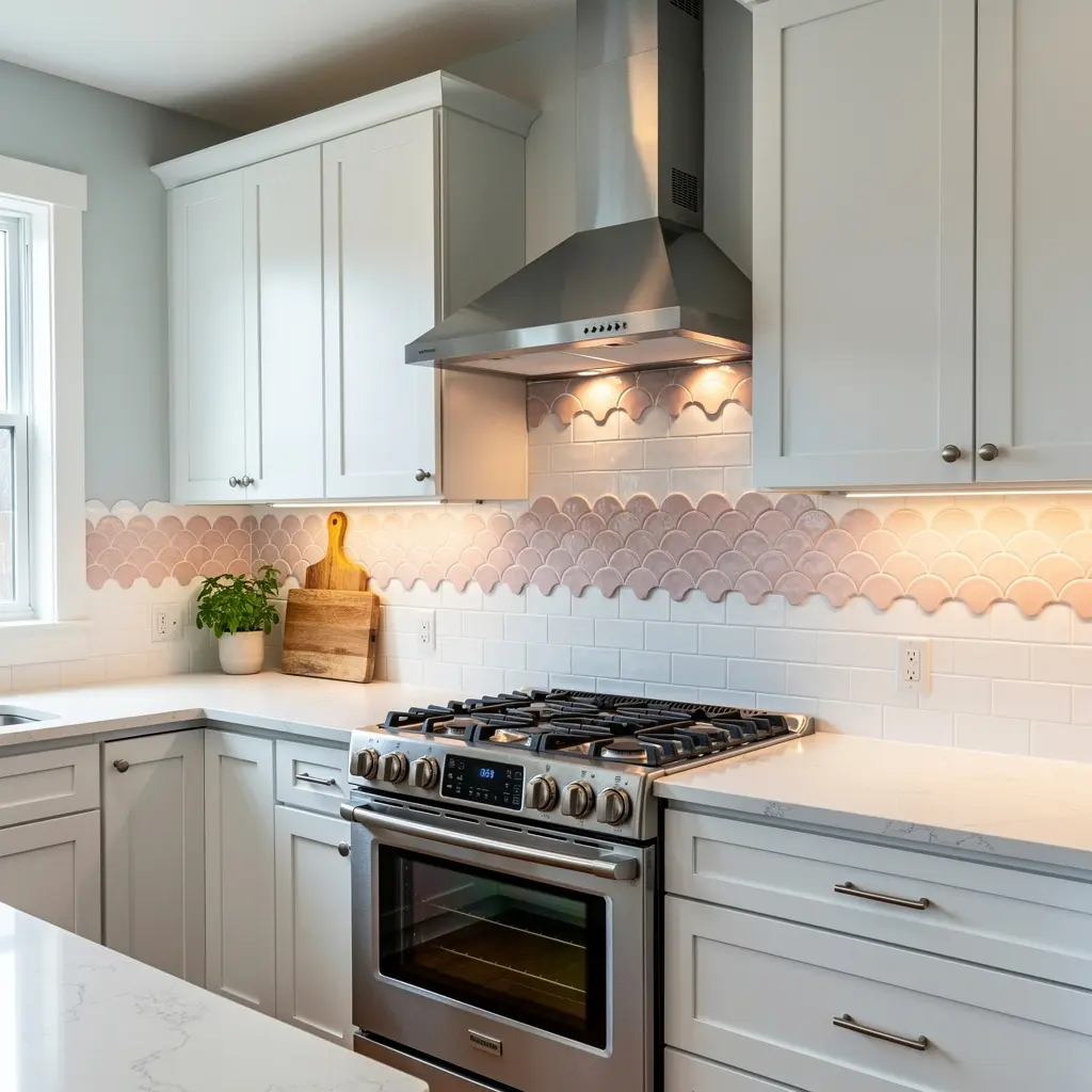 Scalloped Tile Kitchen Backsplash