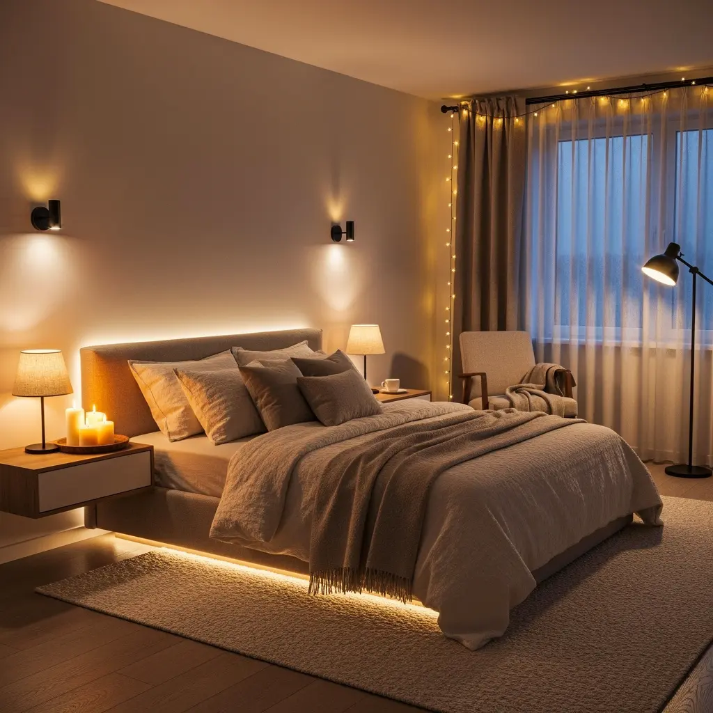 Warm Lighting Ideas for a Calm Bedroom Atmosphere