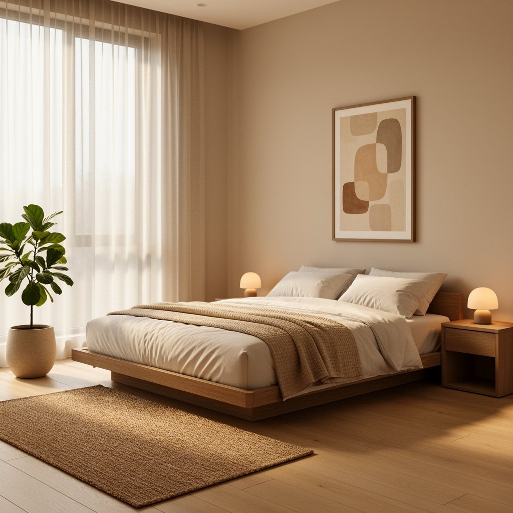 Warm Minimalist Bedroom