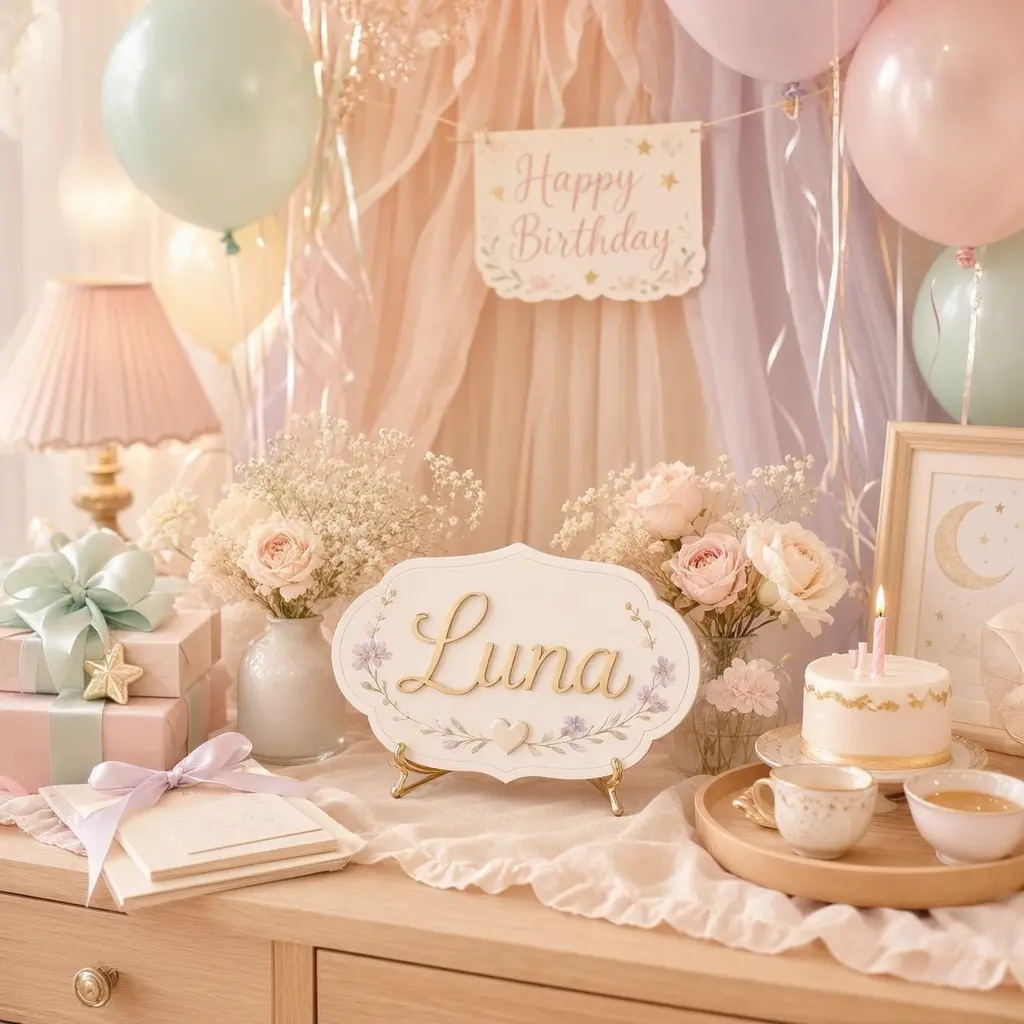 Pastel Birthday Room Decor