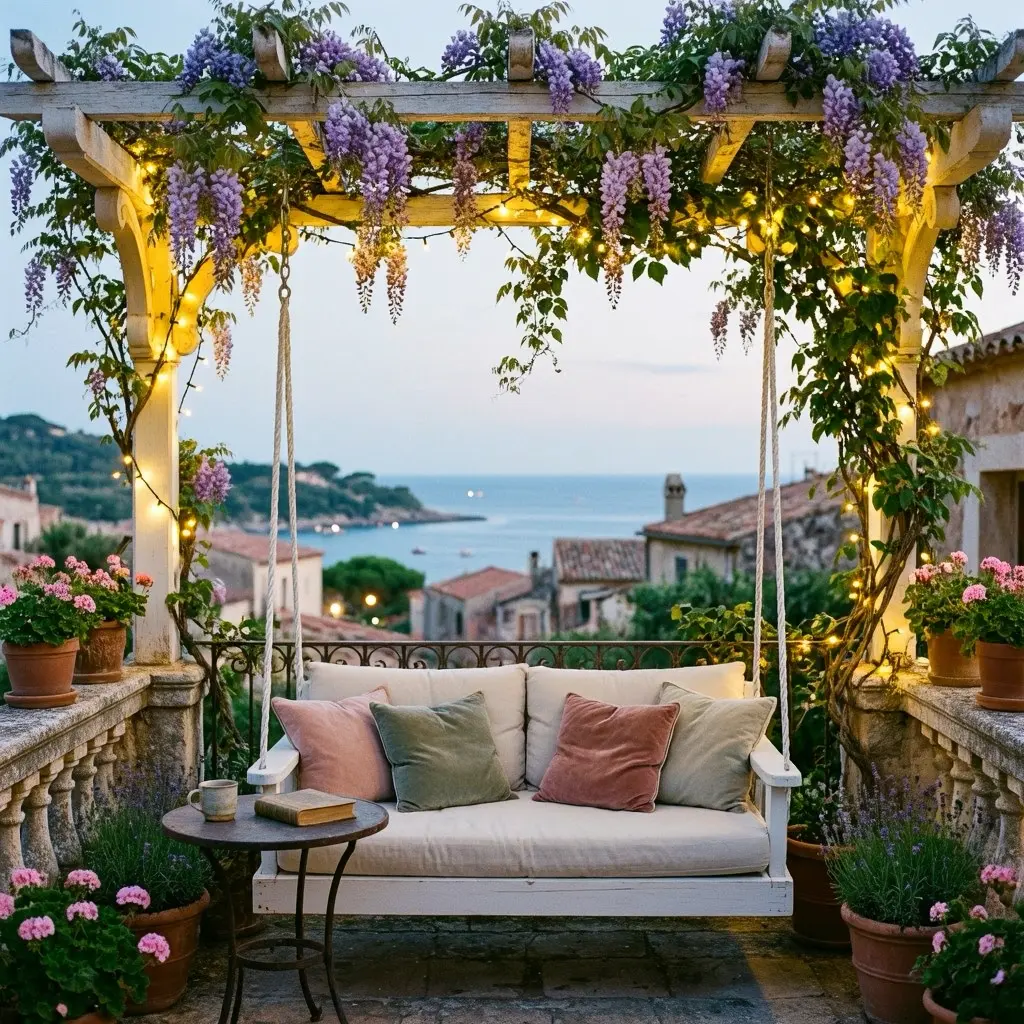 Romantic Balcony Swing