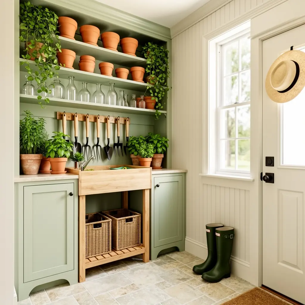 Garden-Inspired Mudroom