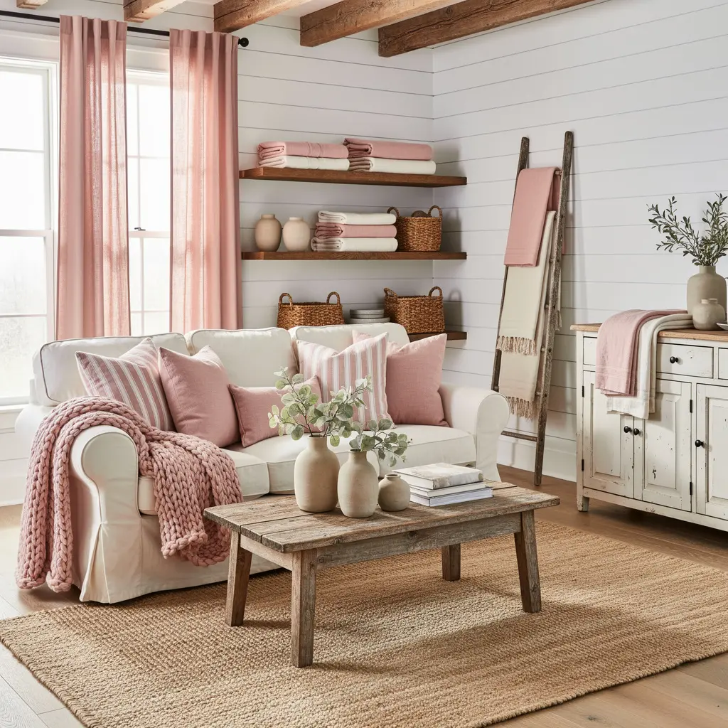 Blush Pink Farmhouse Decor
