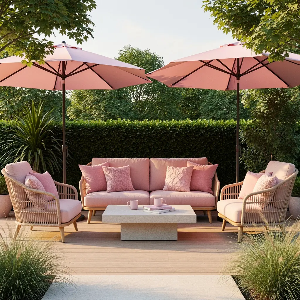 Blush Pink Patio Decor