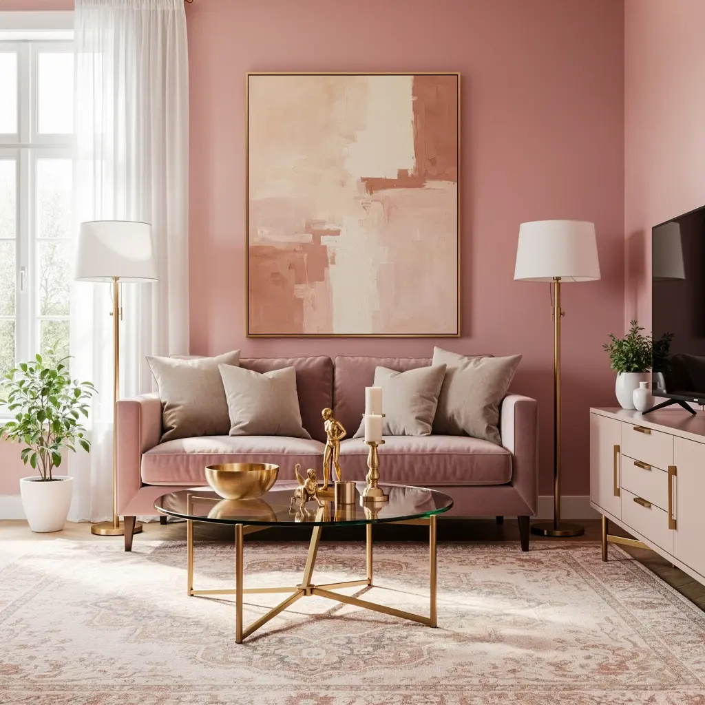 Blush Pink Living Room