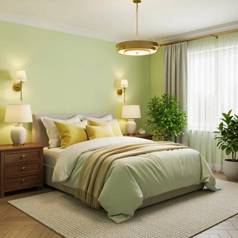 Dreamy Lemon Green Bedroom