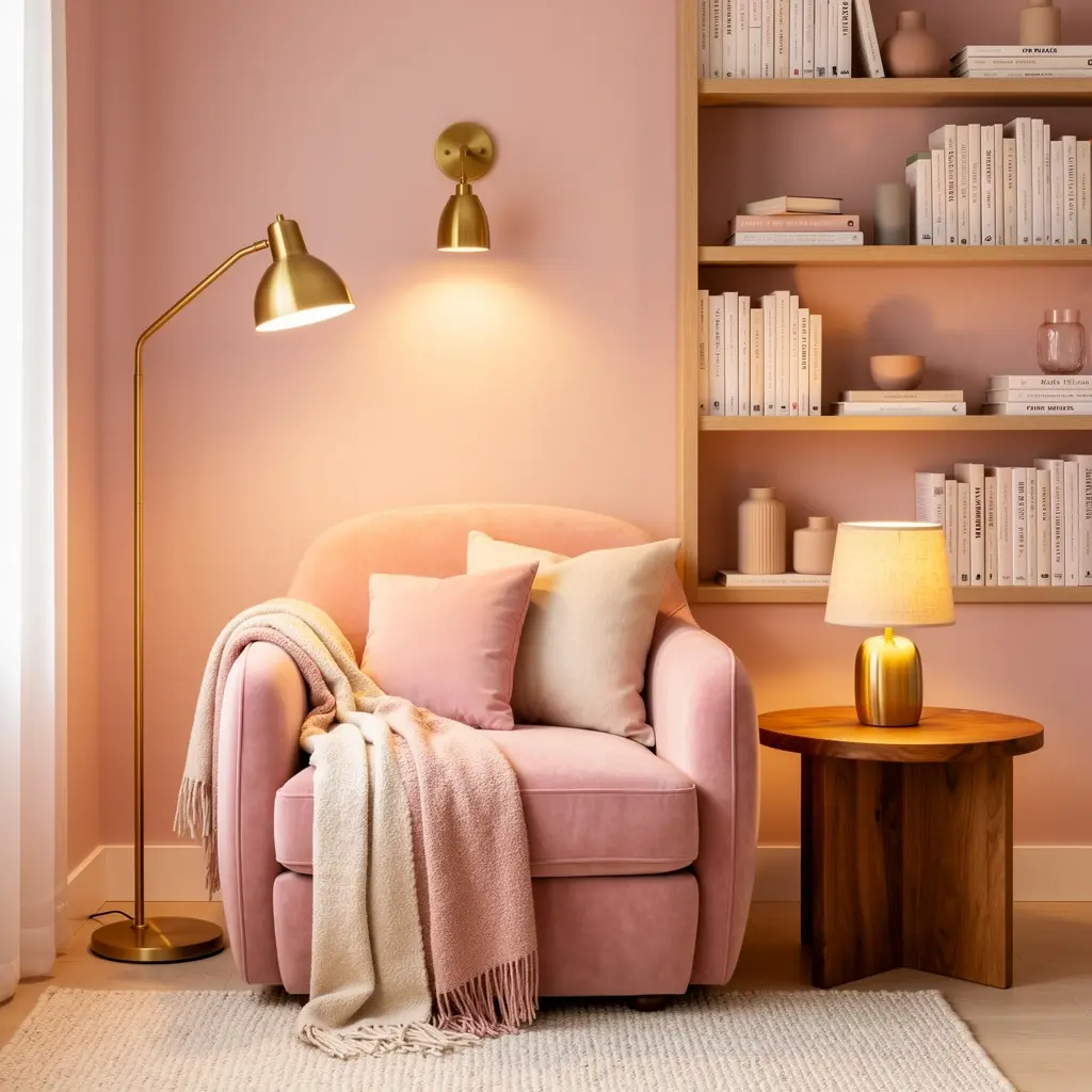 Blush Pink Reading Nook