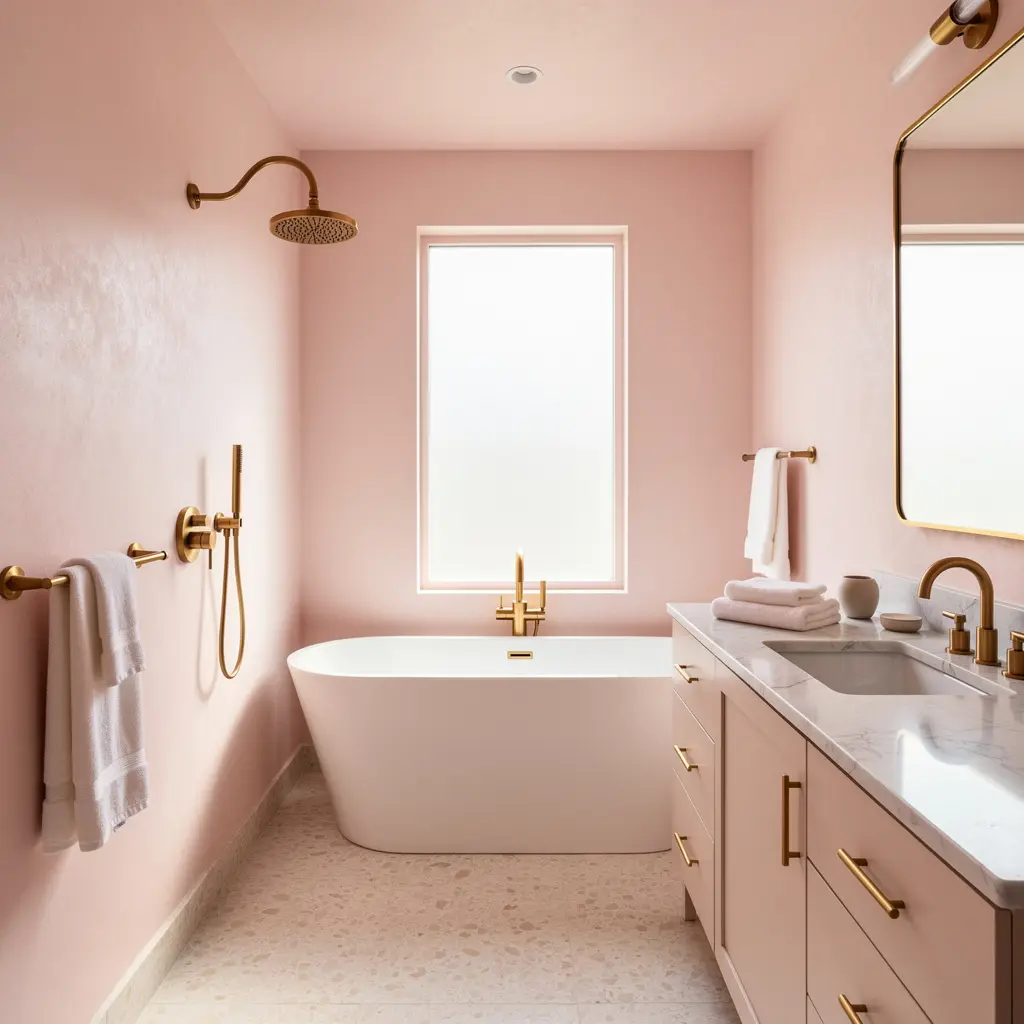Dreamy Blush Pink Bathroom
