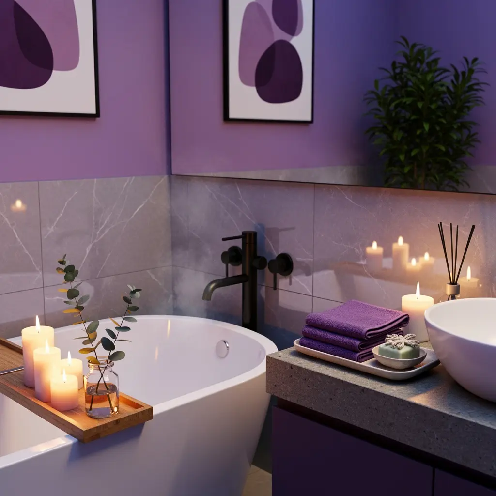 Purple Bathroom