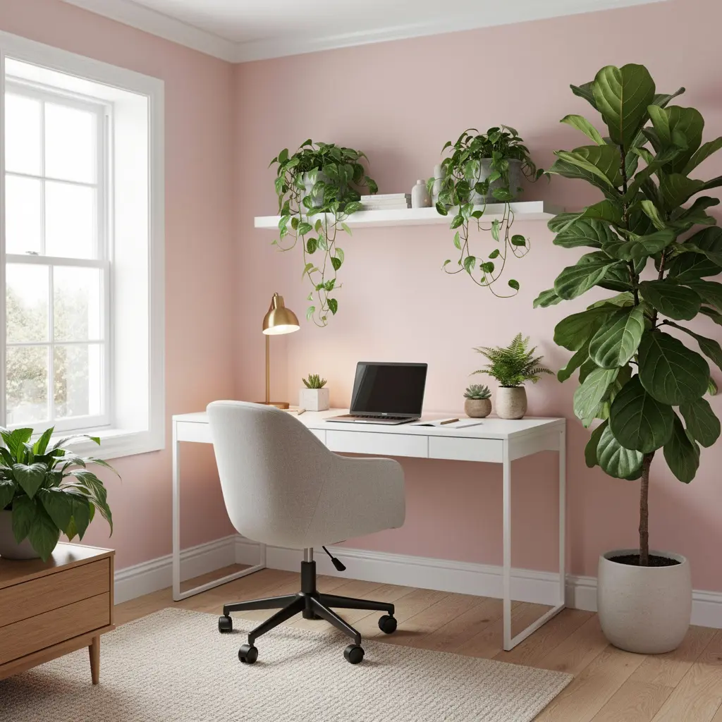 Blush Pink Home Office