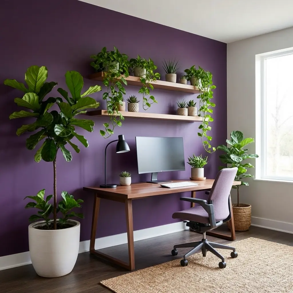 Purple Home Office