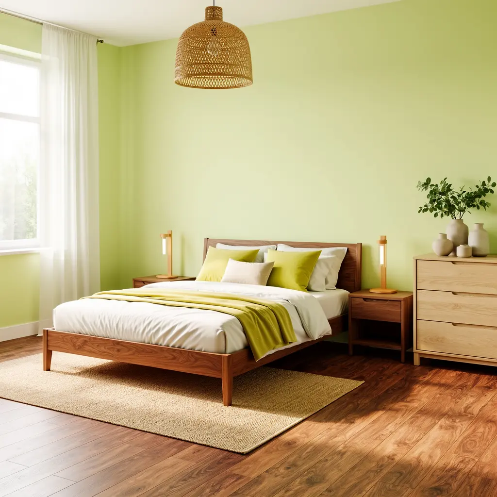 Dreamy Lemon Green Bedroom