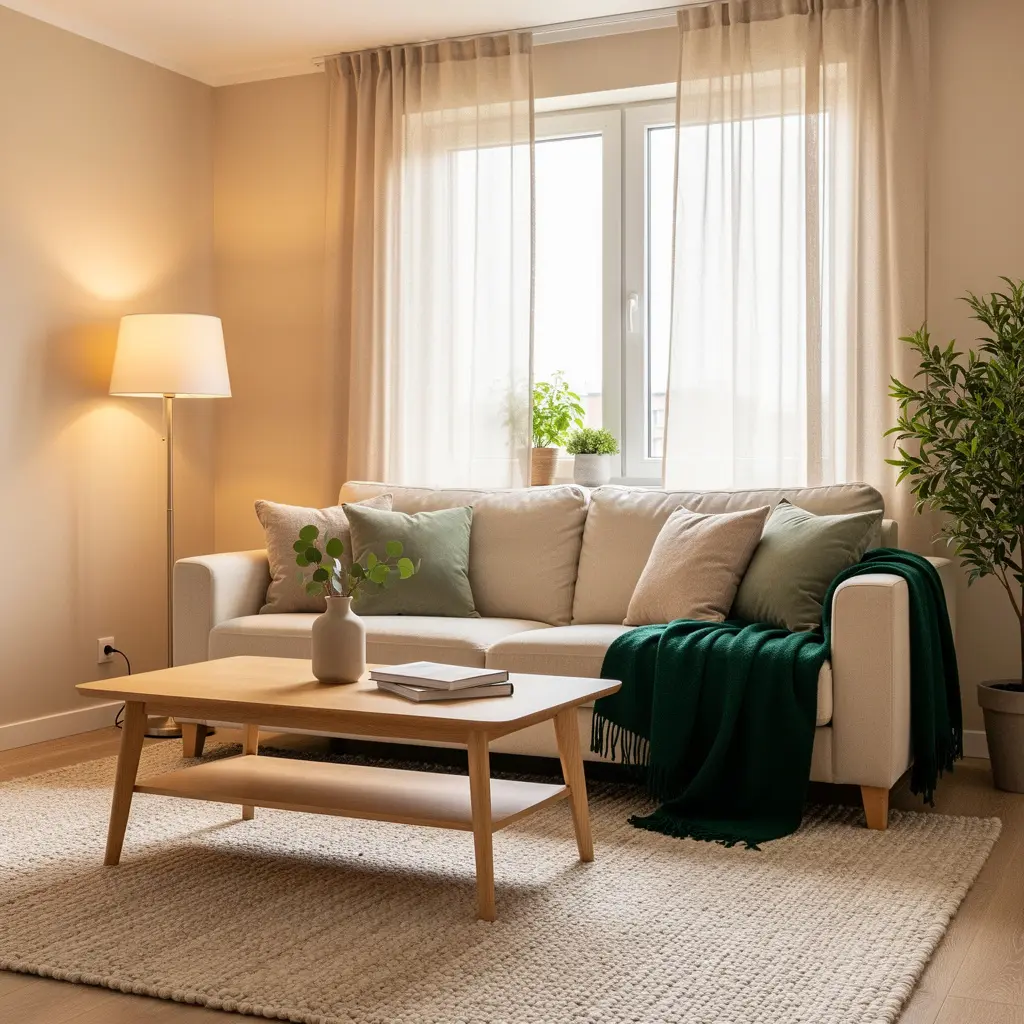 Cozy Beige Apartment Decor
