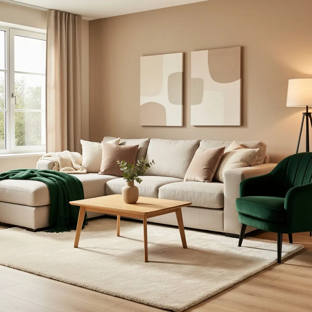 Cozy Beige Living Room