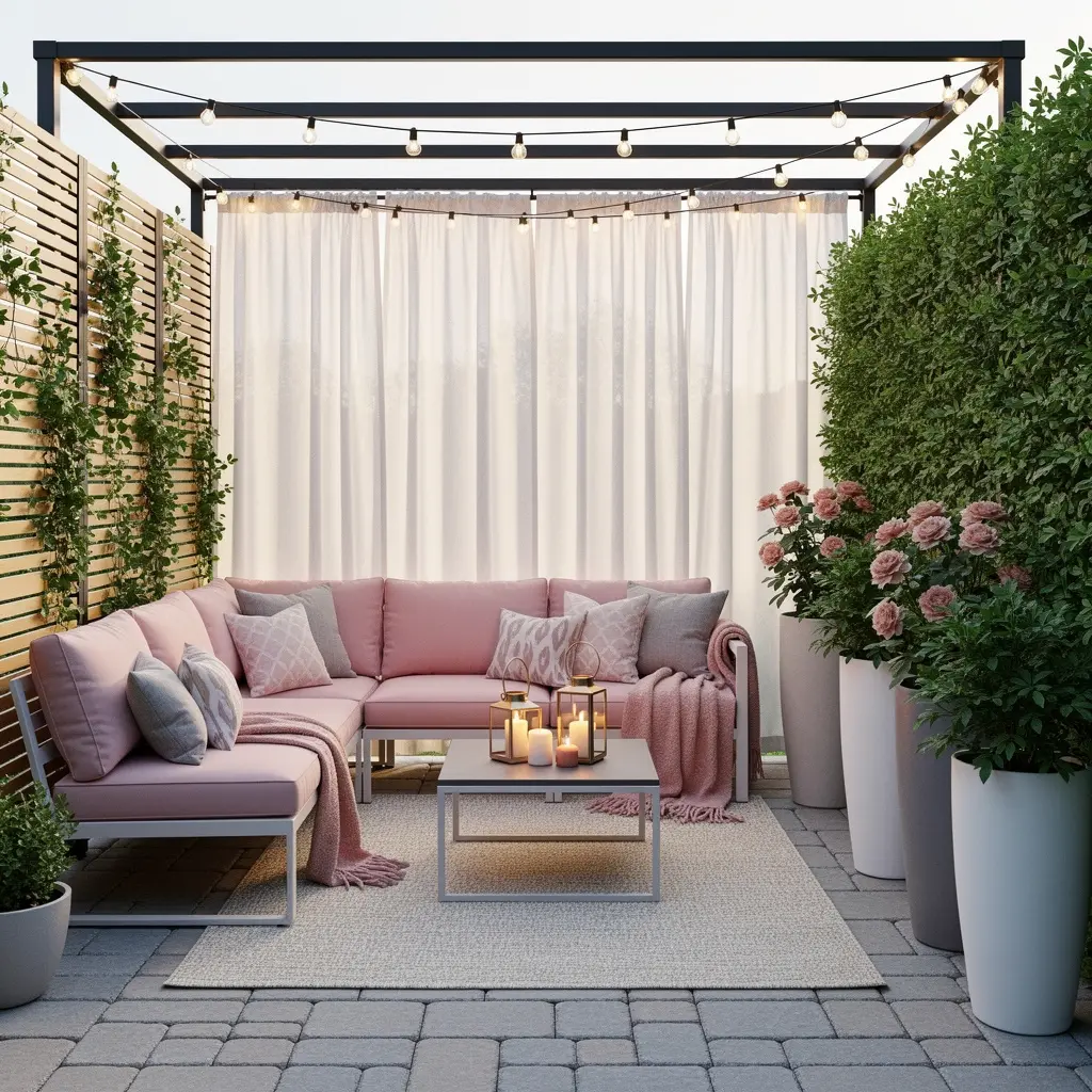 Blush Pink Patio Decor