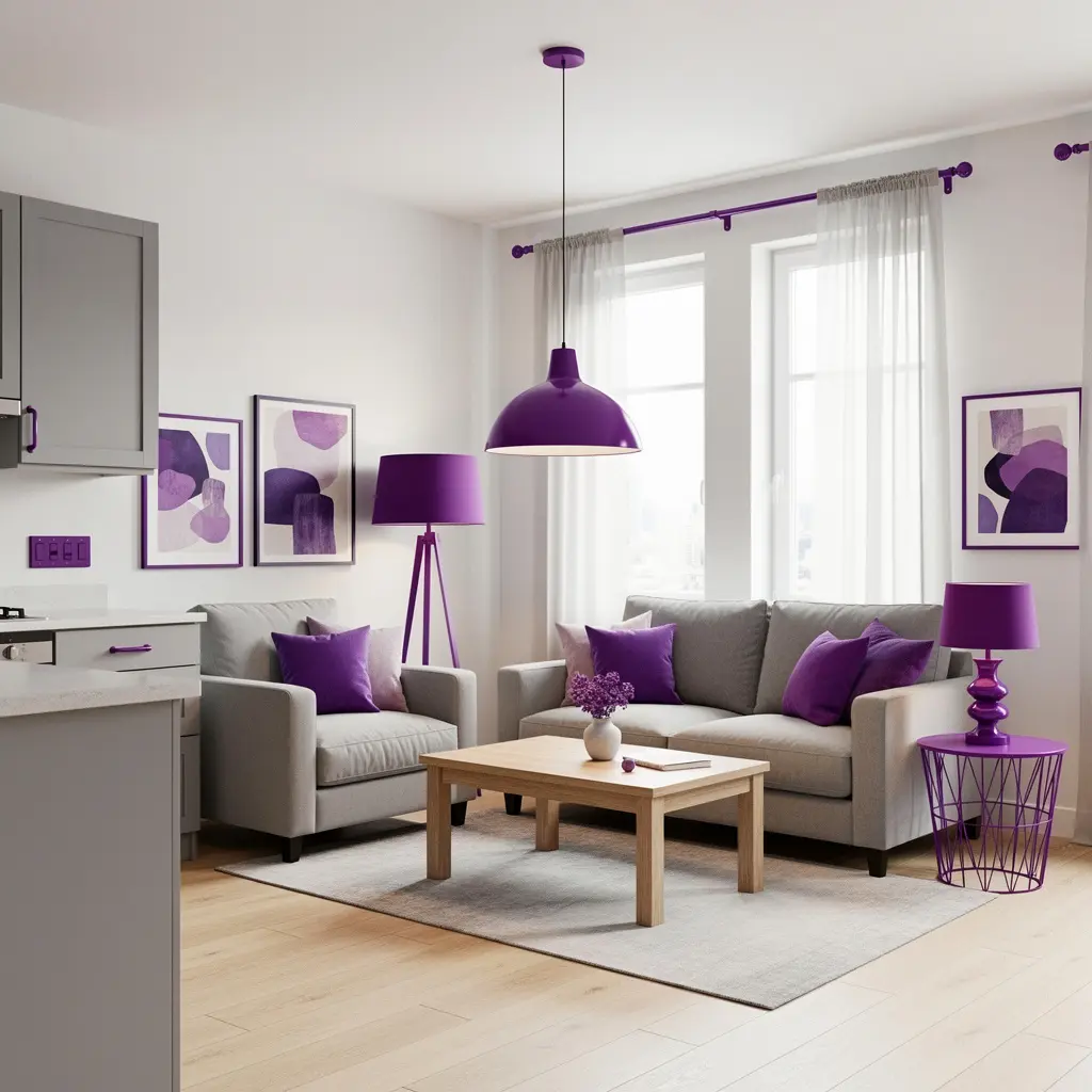 Purple Apartment Decor