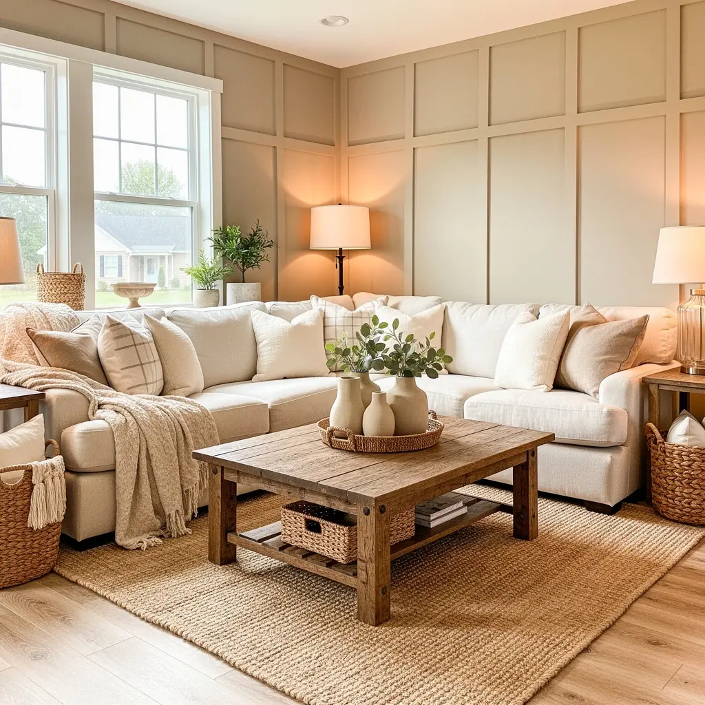 Cozy Beige Farmhouse Decor