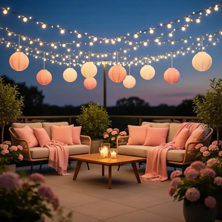 Blush Pink Patio Decor