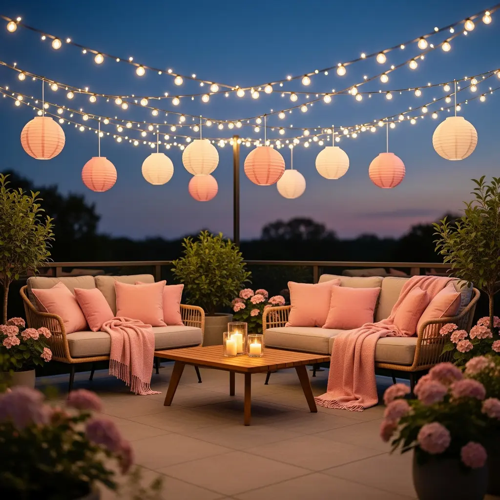 Blush Pink Patio Decor