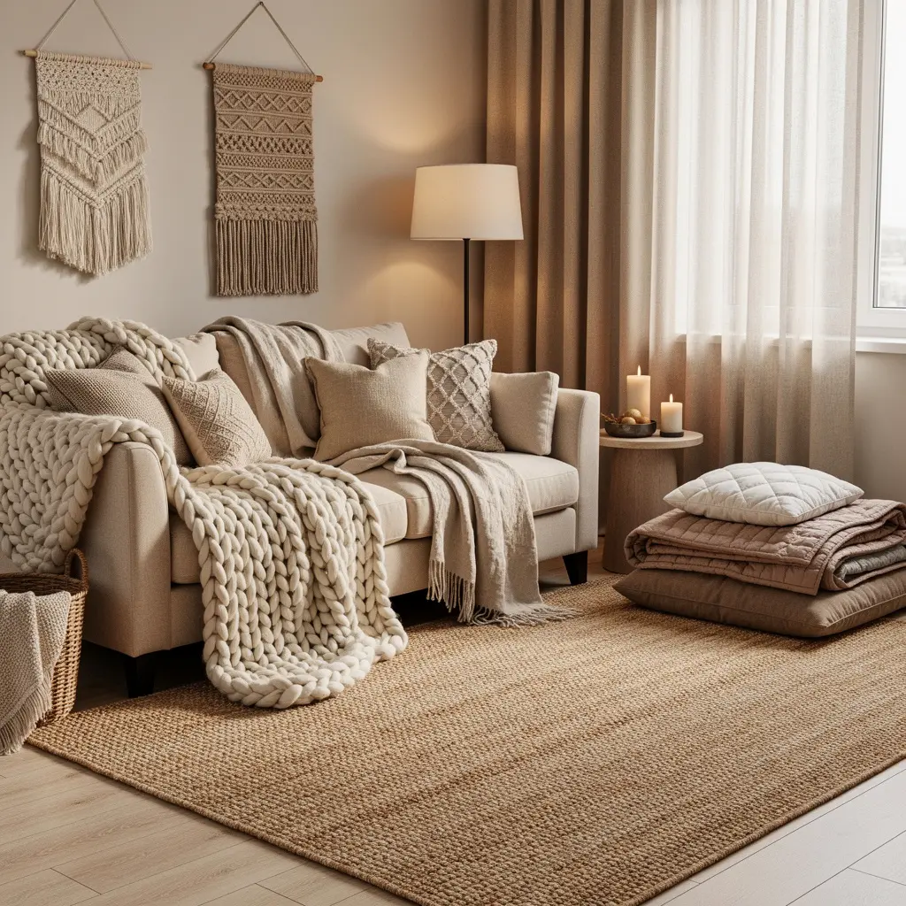 Cozy Beige Apartment Decor