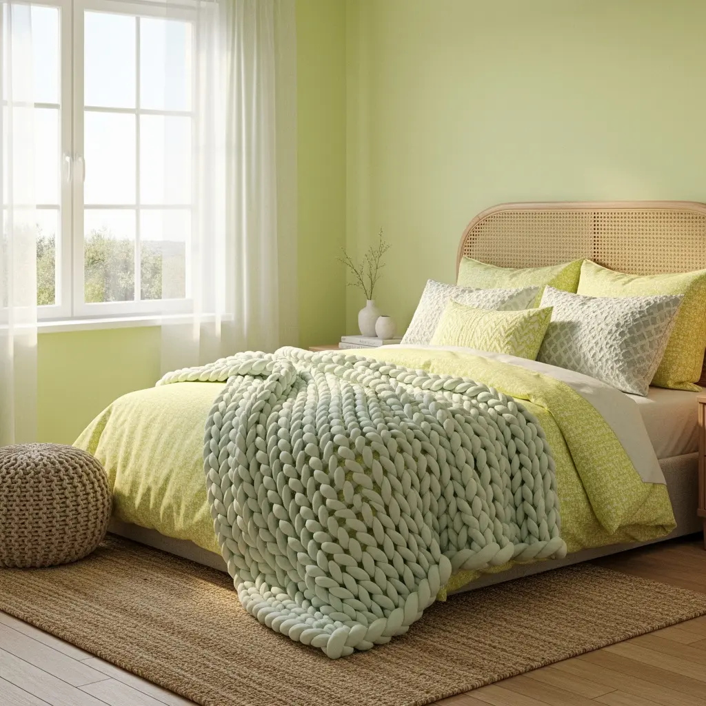 Dreamy Lemon Green Bedroom