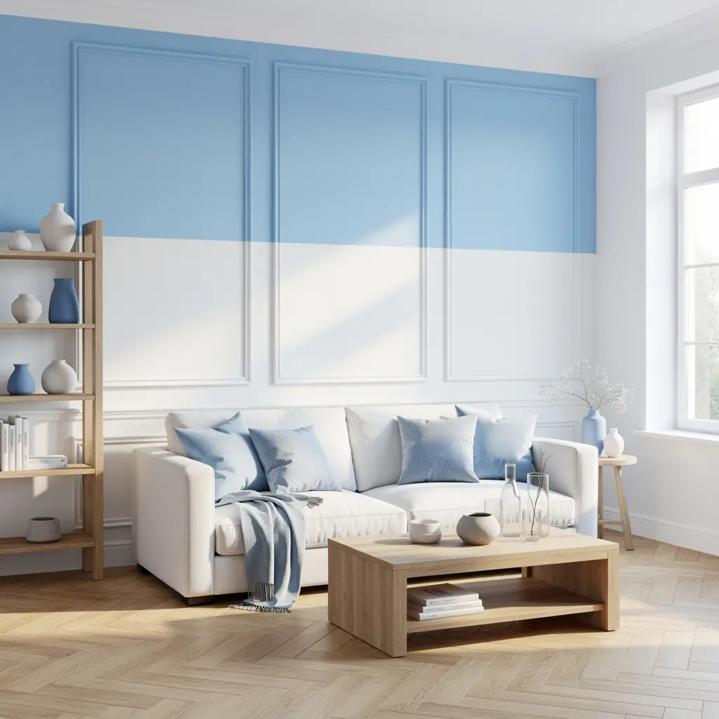 Sky Blue and White Wall Decor