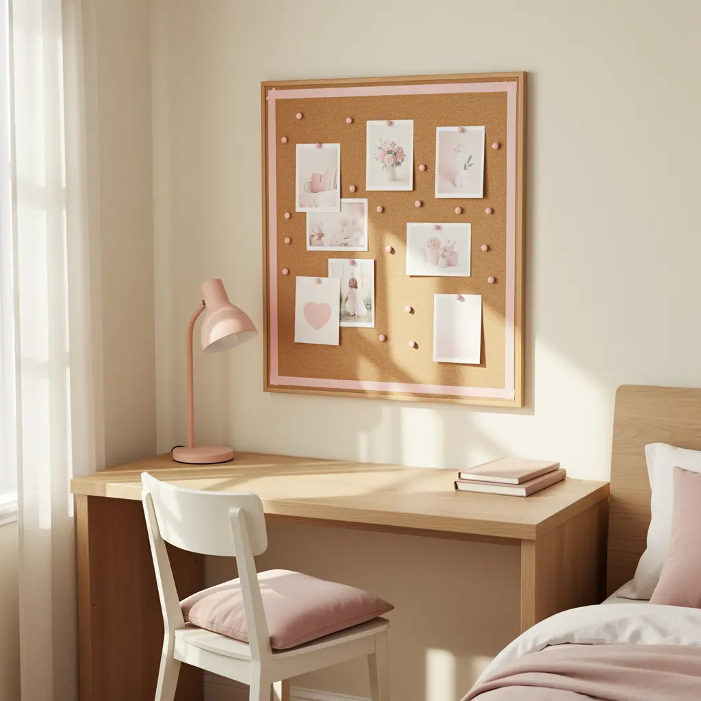 Blush Pink Aesthetic Study Corner