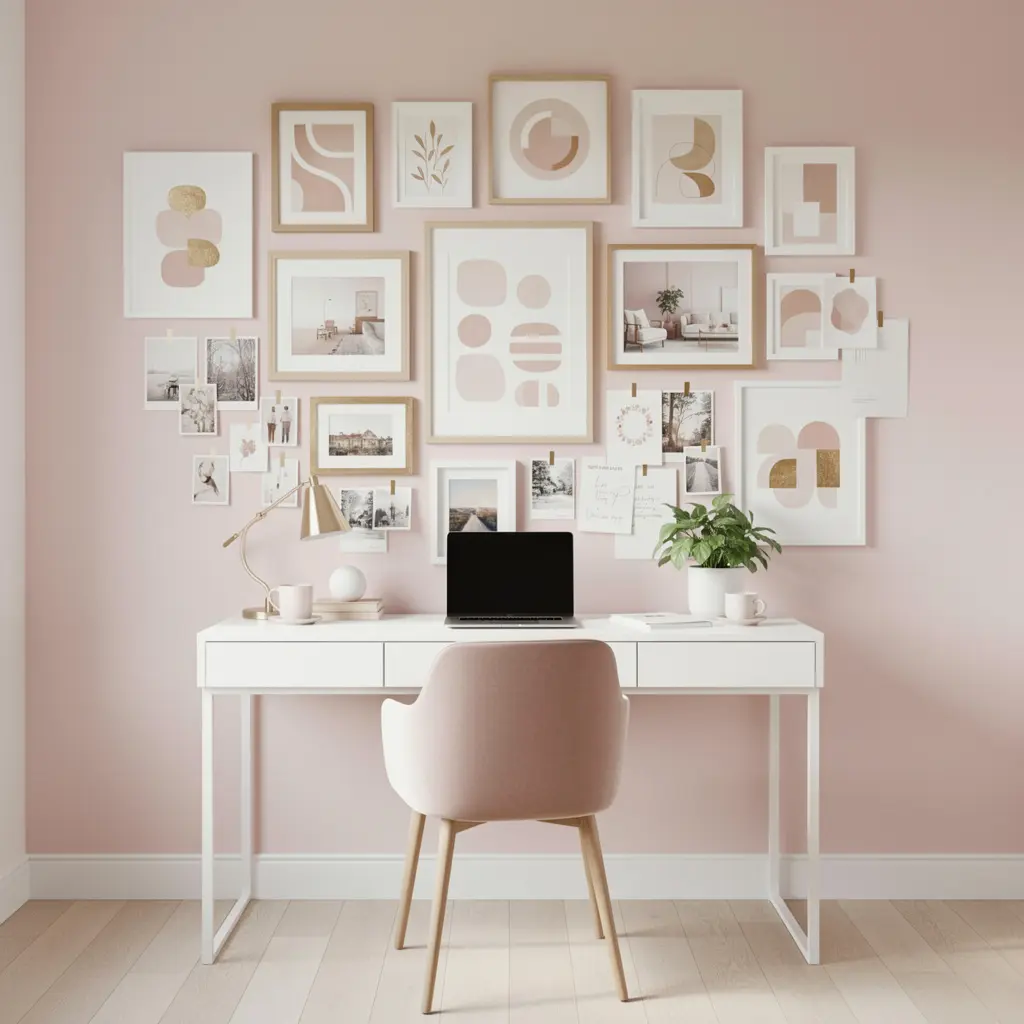 Blush Pink Home Office