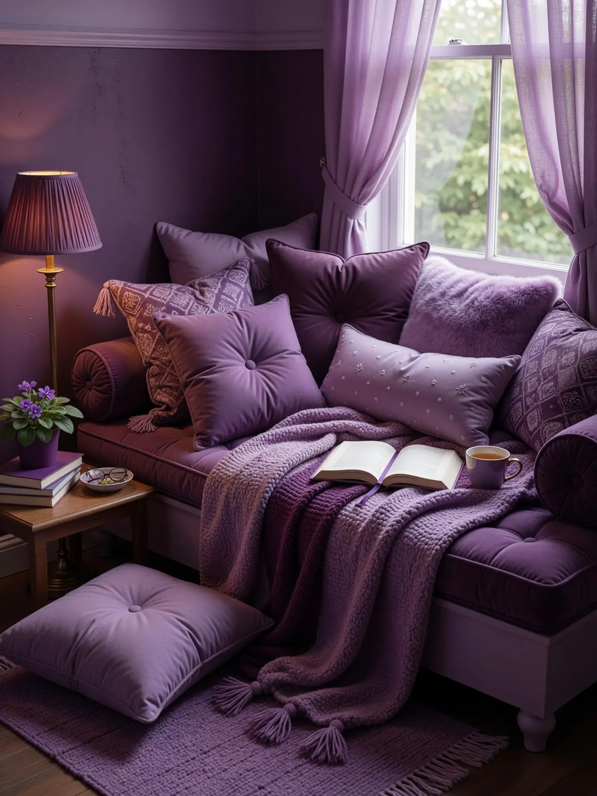 Purple Reading Nook