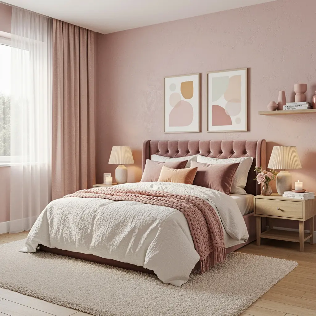 Pink Pastel Bedroom Setup