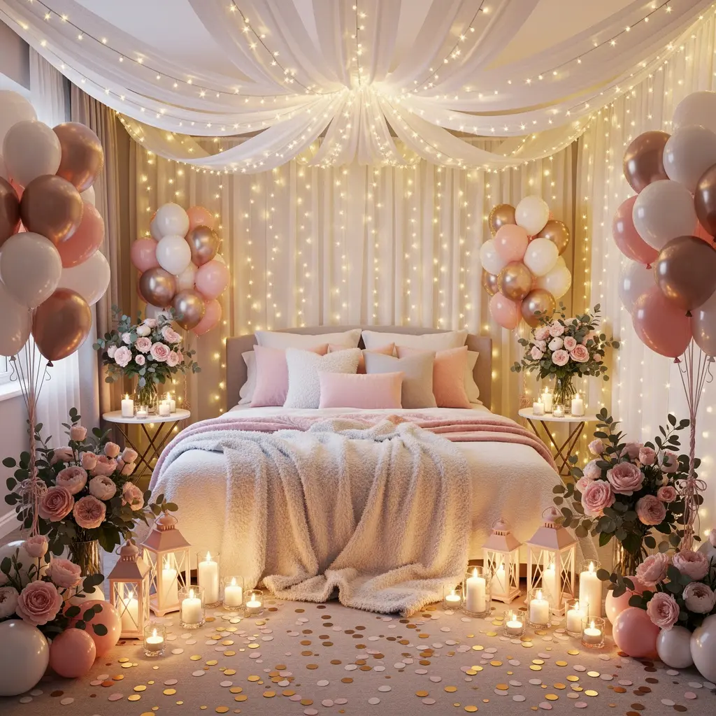 Dreamy Romantic Birthday Room Decoration