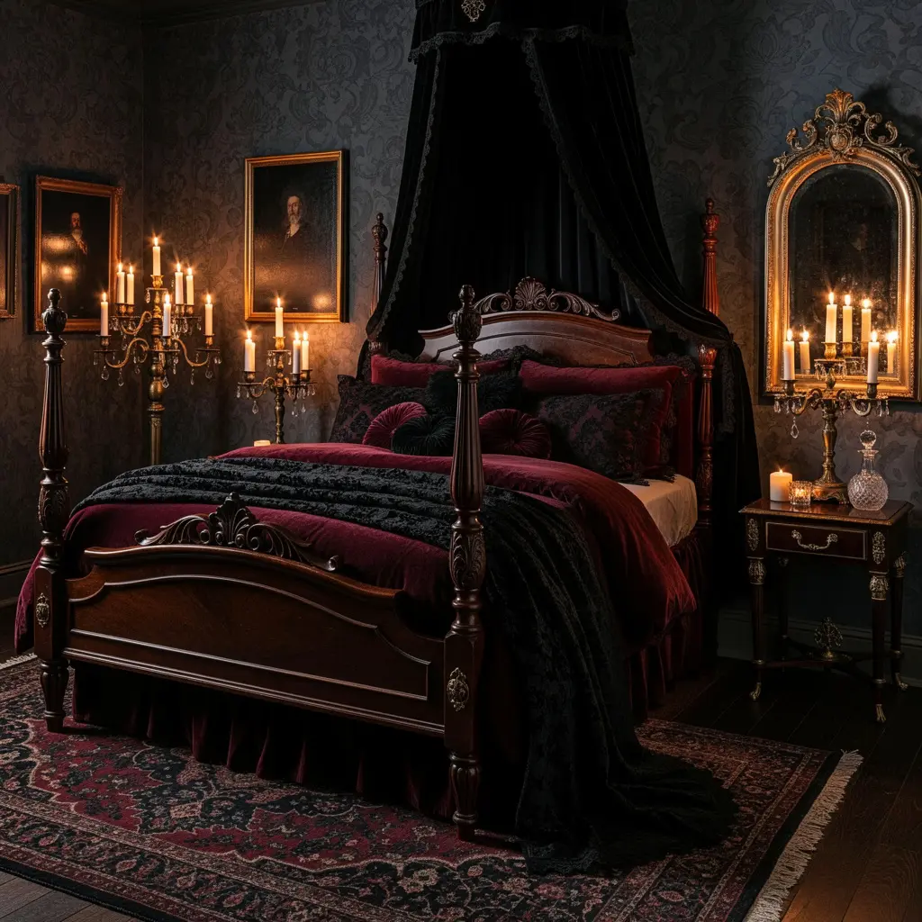 Dark Romantic Gothic Bedroom Decor