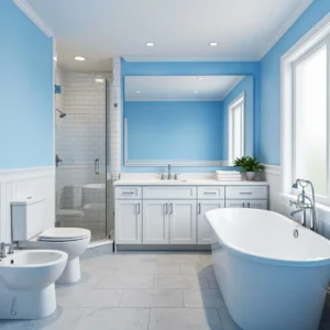 10 Sky Blue and White Bathroom Ideas That Feel Fresh & Spa-Like