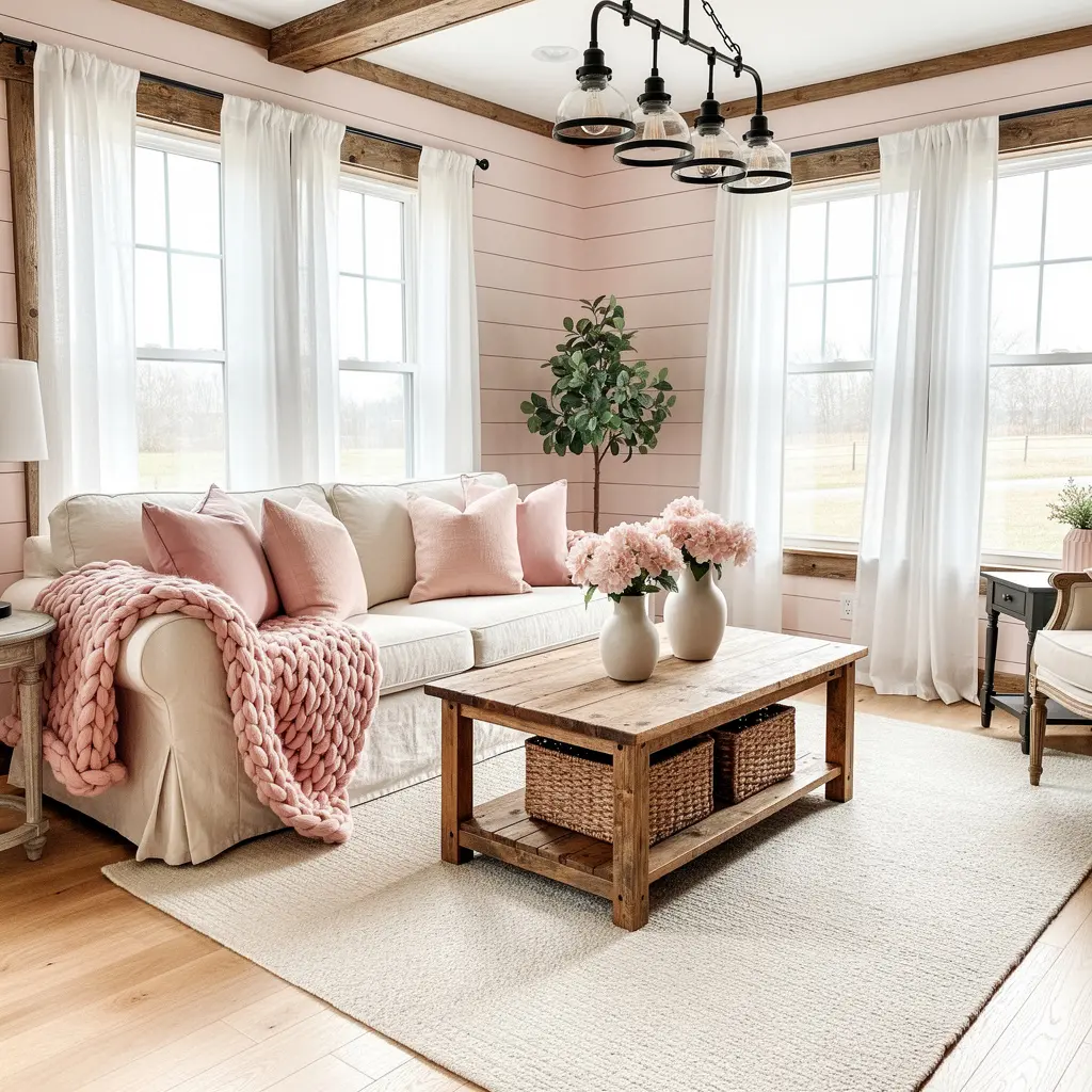 Blush Pink Farmhouse Decor
