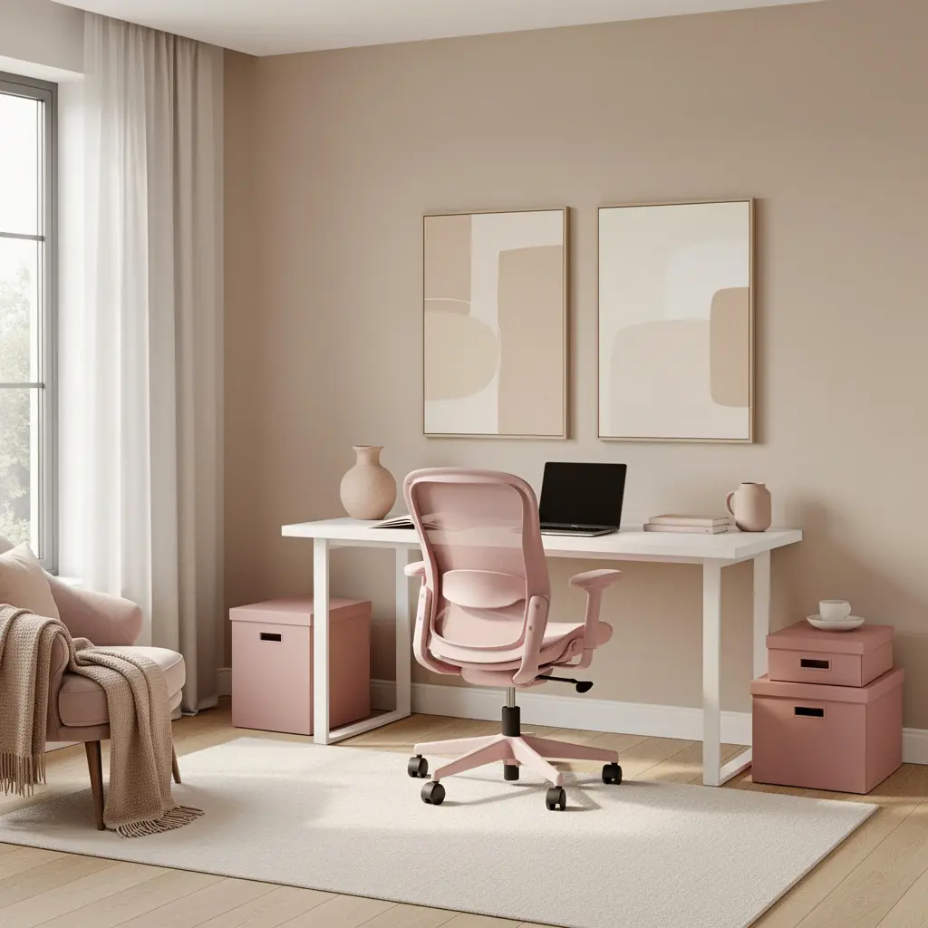 Blush Pink Home Office