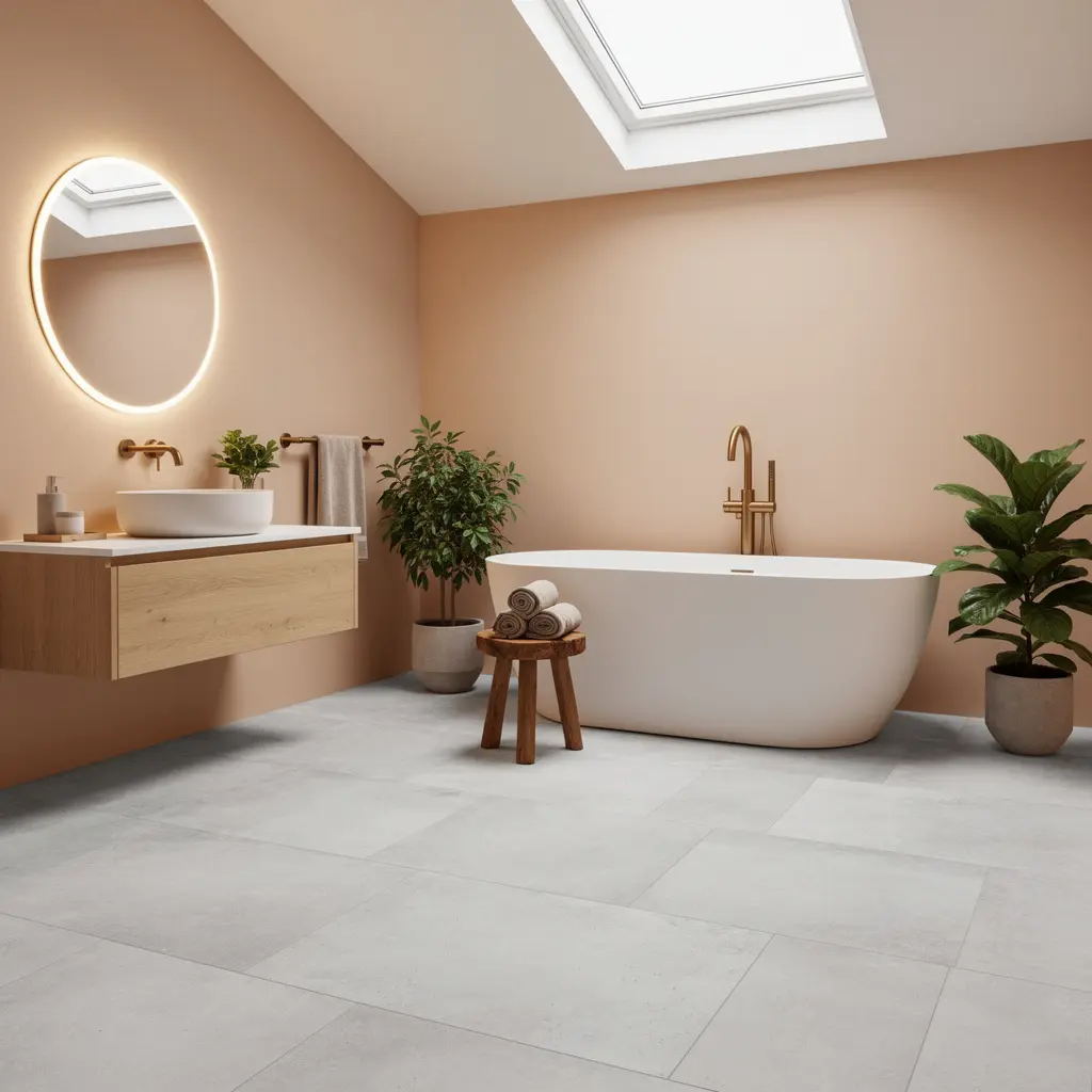 Cozy Bathroom Flooring