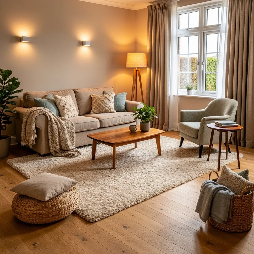 Cozy Living Room Flooring