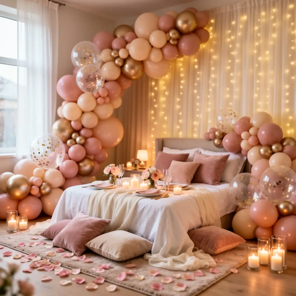 Dreamy Romantic Birthday Room Decoration