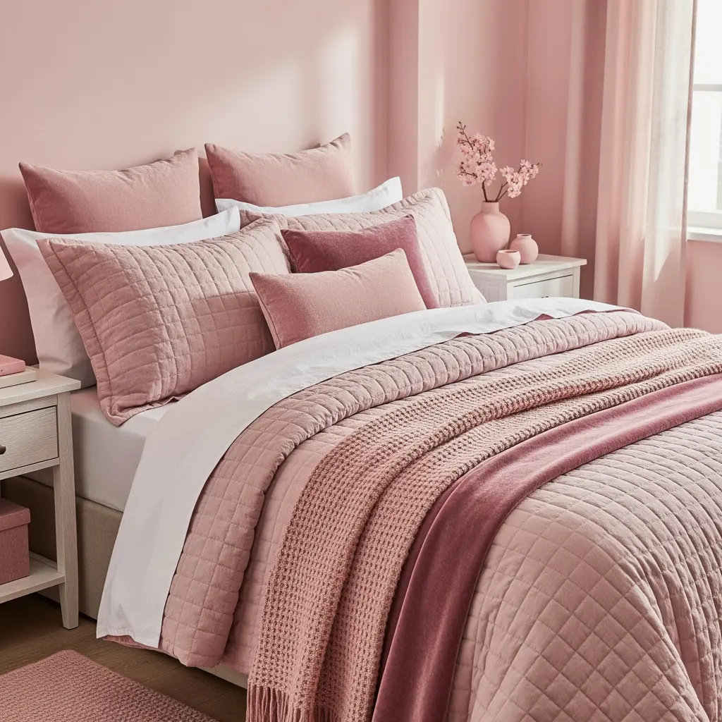 Pink Pastel Bedroom Setup