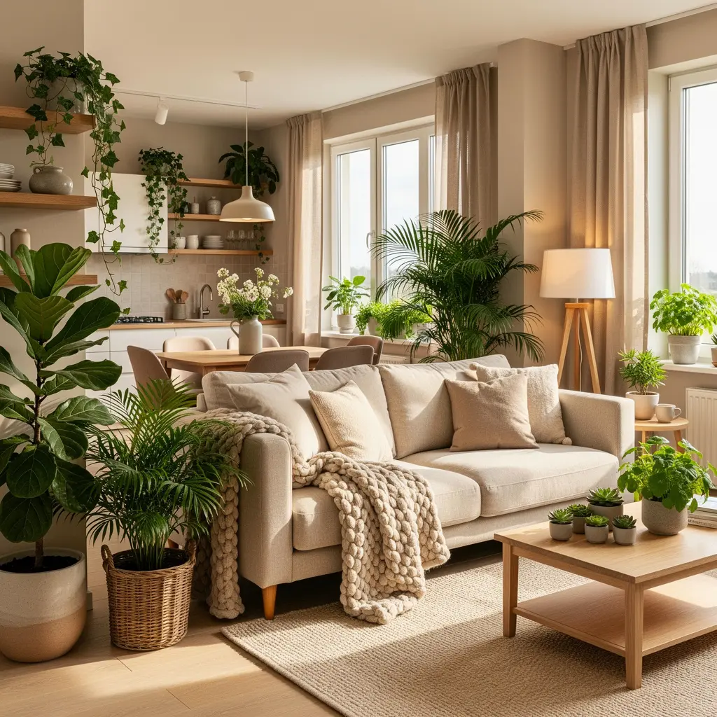 Cozy Beige Home Decor
