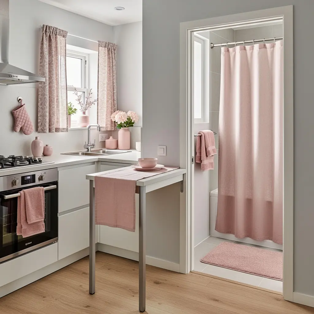 Blush Pink Apartment Decor