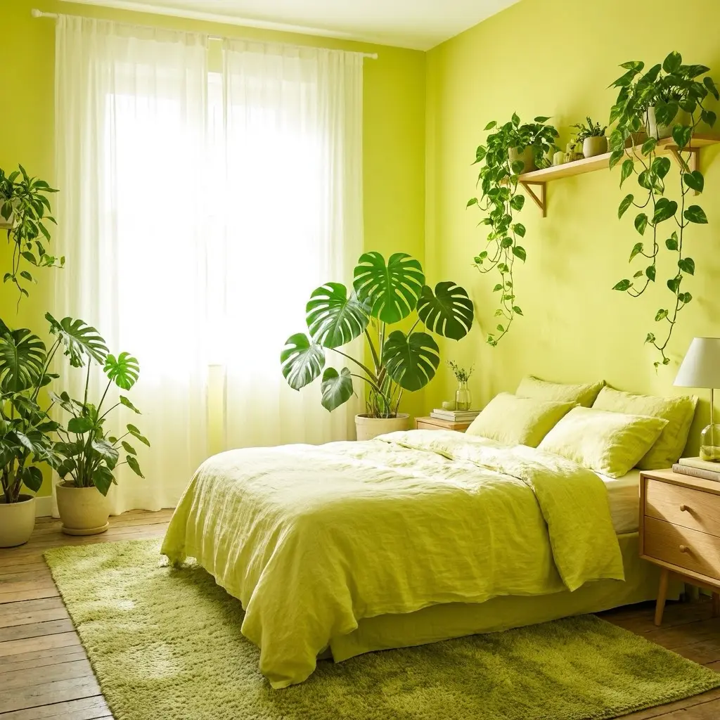 Dreamy Lemon Green Bedroom