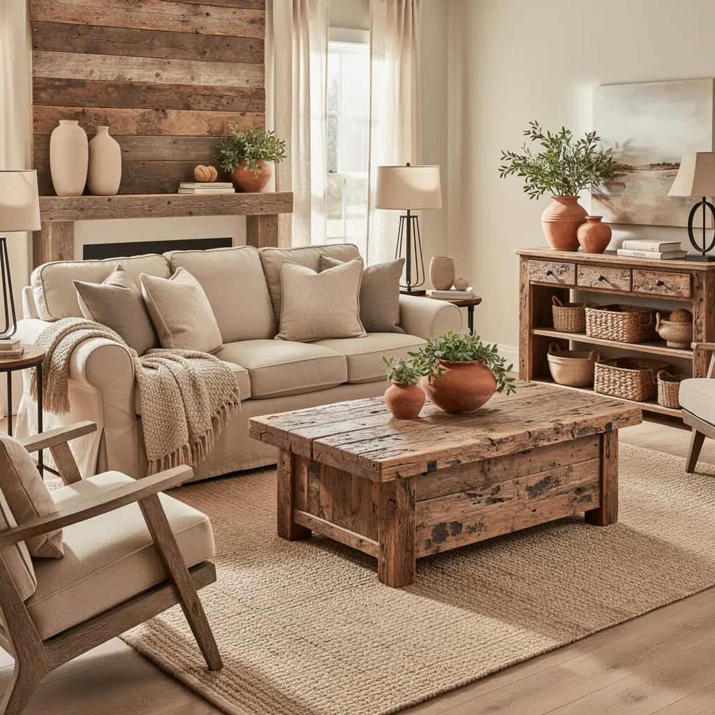 Cozy Beige Farmhouse Decor