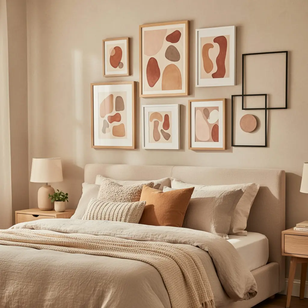 Cozy Beige Bedroom Wall Decor