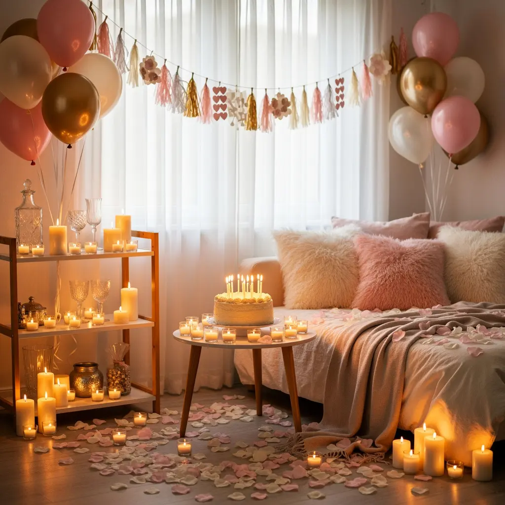 Dreamy Romantic Birthday Room Decoration