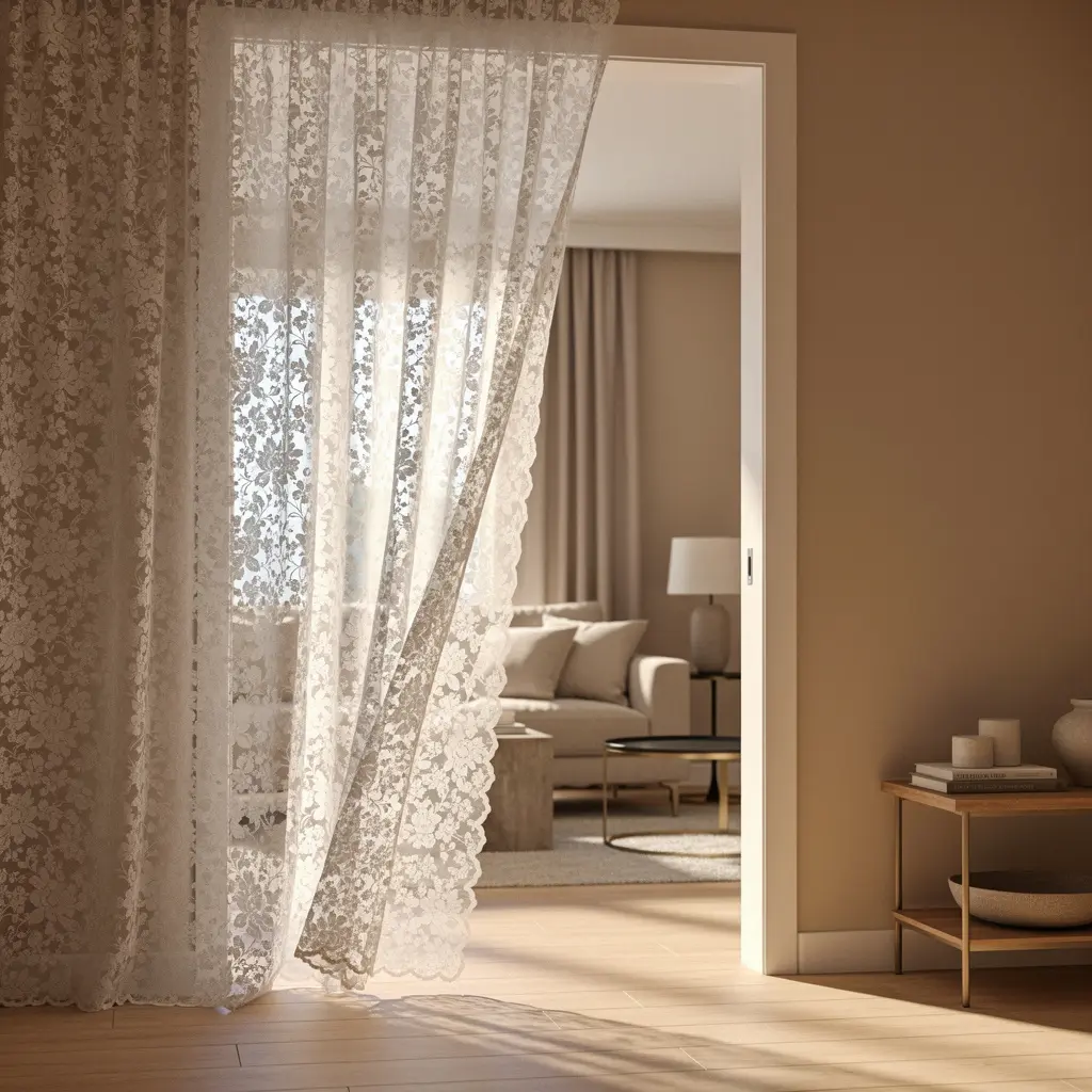 Dreamy Vintage Lace Curtain Doorway