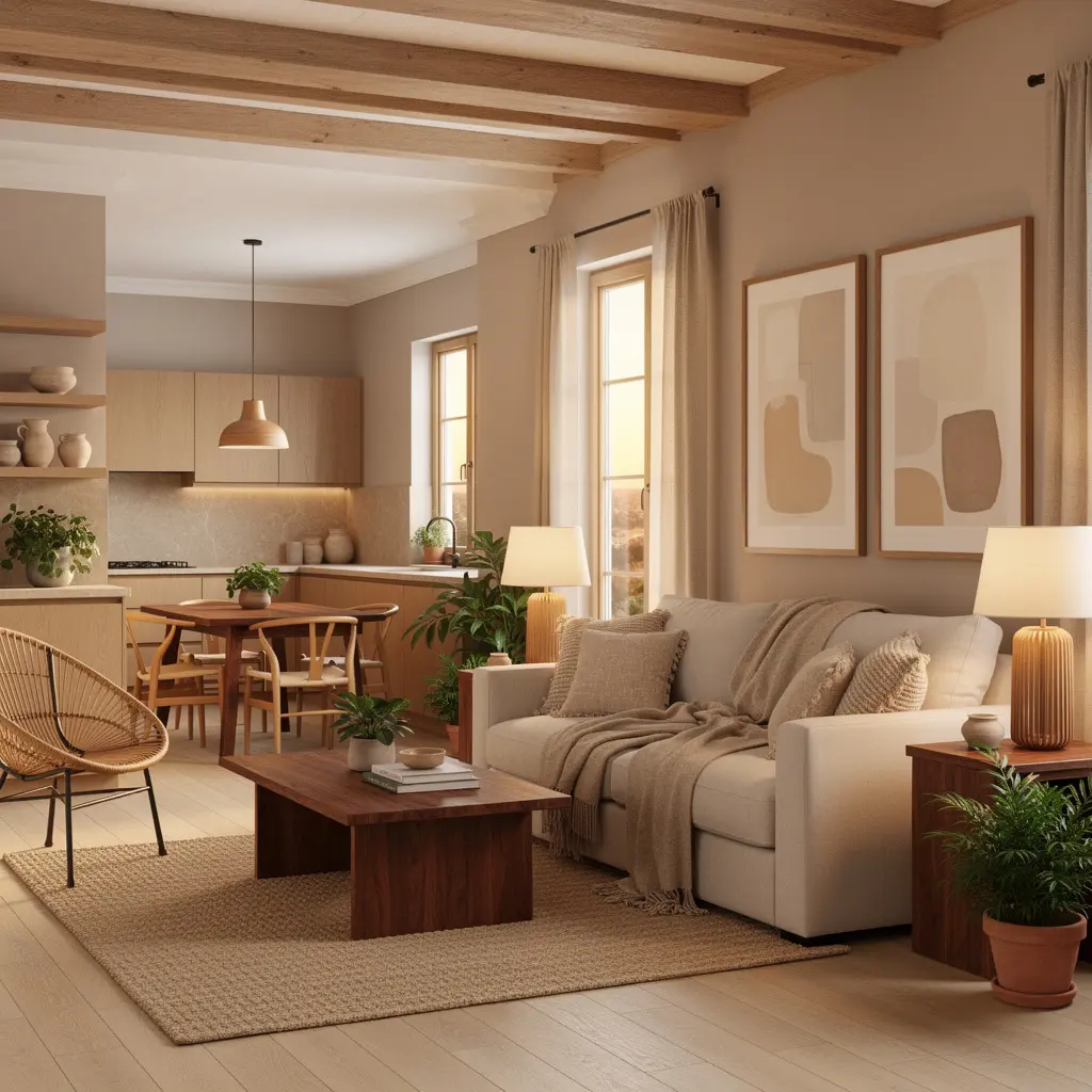 Cozy Beige Home Decor